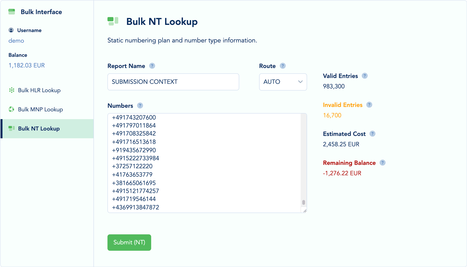 Submission Context Metrics